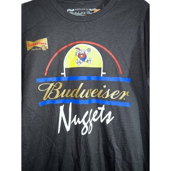 NWT DENVER NUGGETS Mitchell Ness Budweiser  Graphic T shirt Sz XX LARGE - Picture 3 of 7